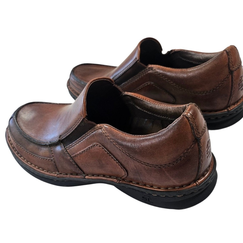 Streetcars Carrera Men's 10.5 M Brown Leather Slip On Loafers Arch Support ASC